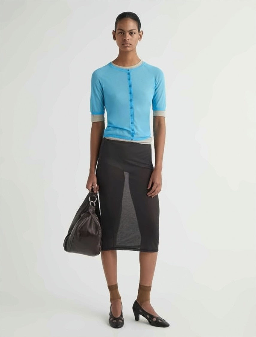Paloma Wool Minimalist Short-Sleeved Top With Contrasting Trim