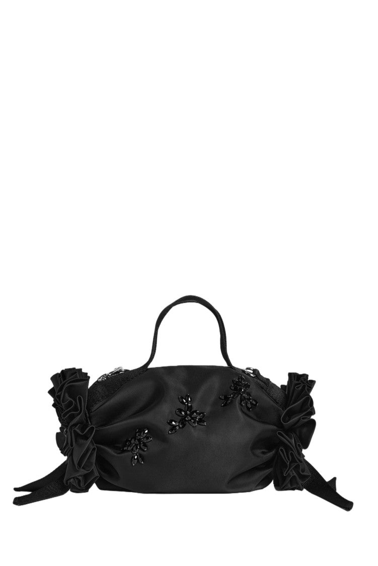 Simone Rocha Mini Double Ribbon Rosette Handbag With Beaded Embellishments