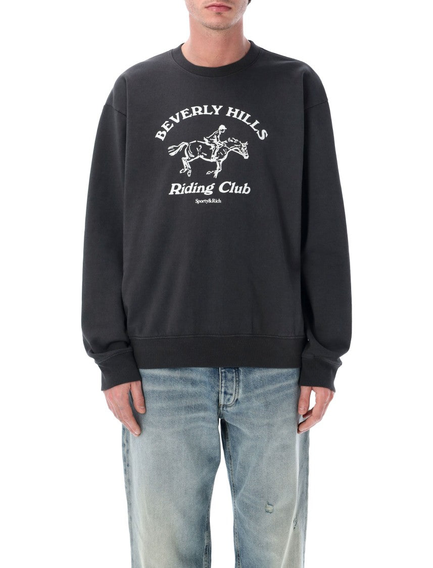 Sporty And Rich Bh Riding Club Crewneck Sweatshirts