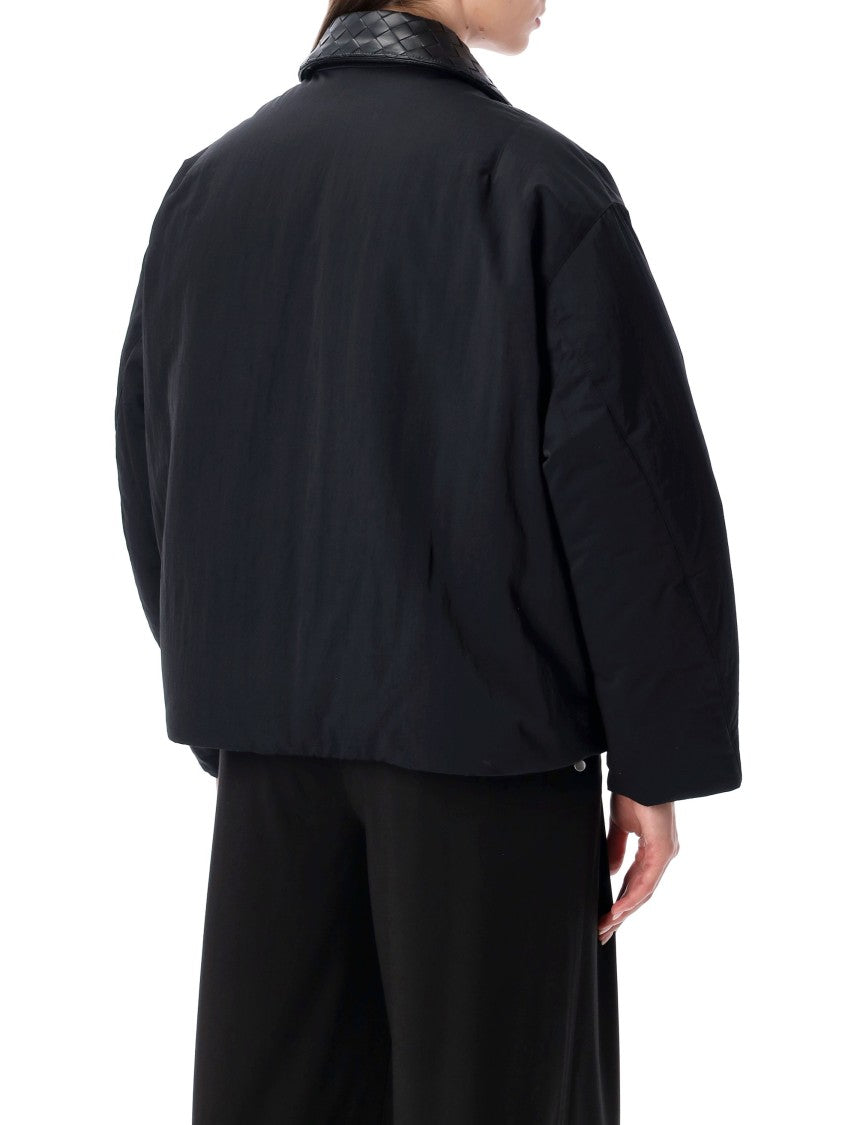 Bottega Veneta Beige Padded Bomber Jacket