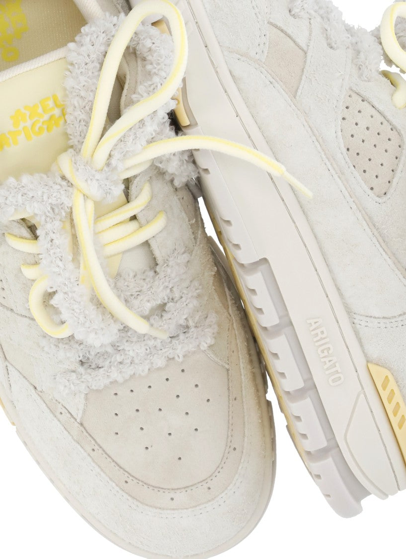 Axel Arigato Ivory Area Lo Label Suede Sneakers