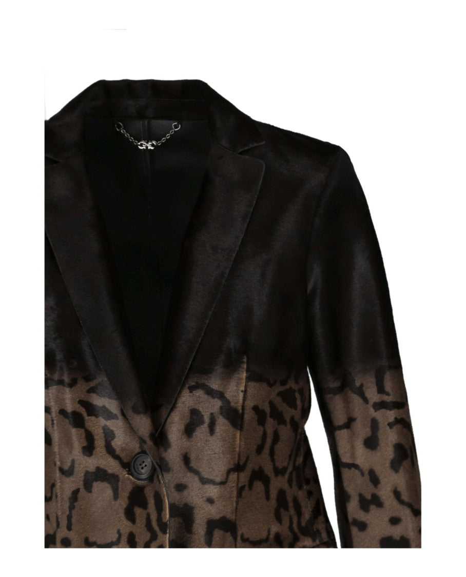 Ferragamo Salvatore  Single Breasted Leopard Blazer