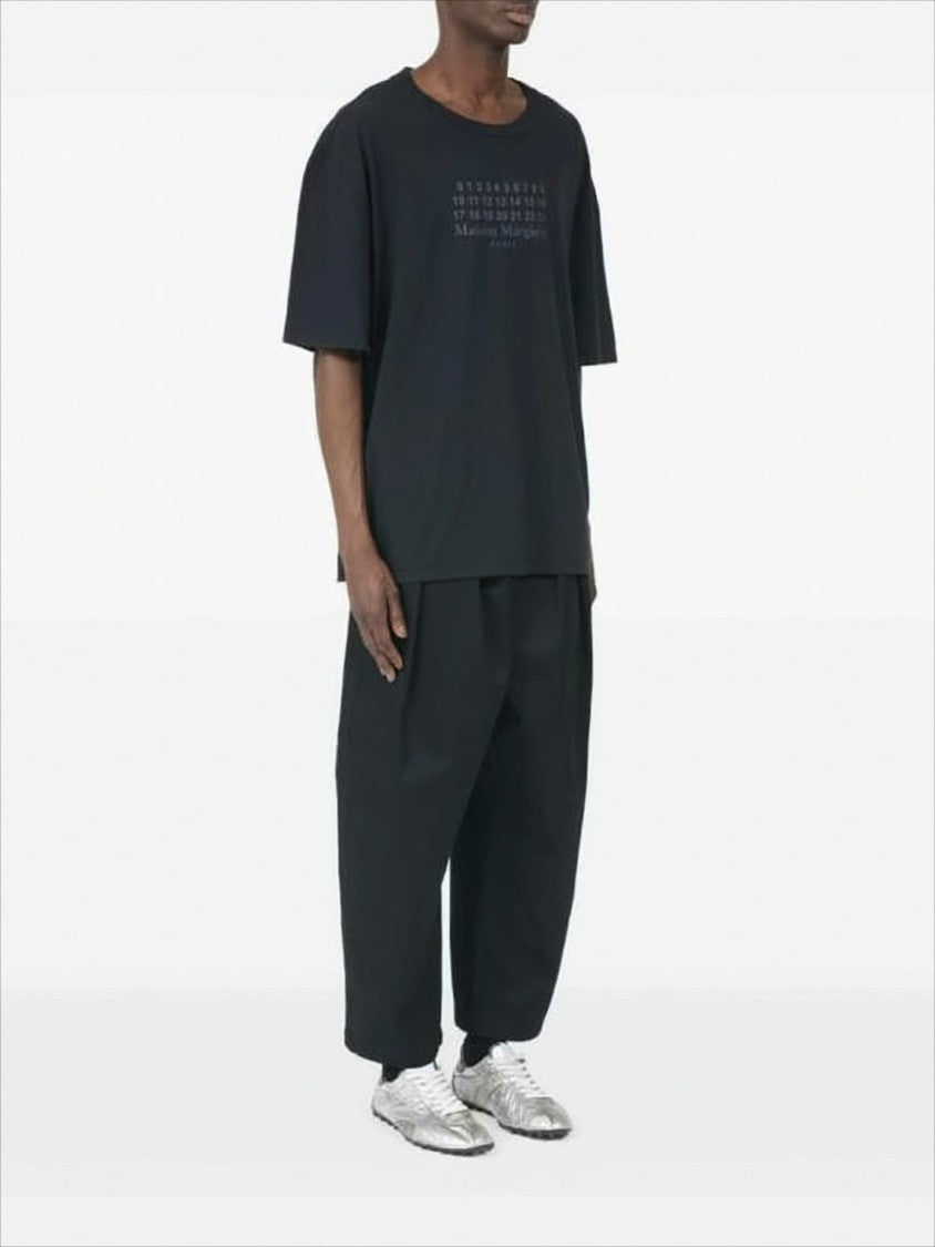 Maison Margiela Loose Fit Minimalist T-Shirt With Printed Logo
