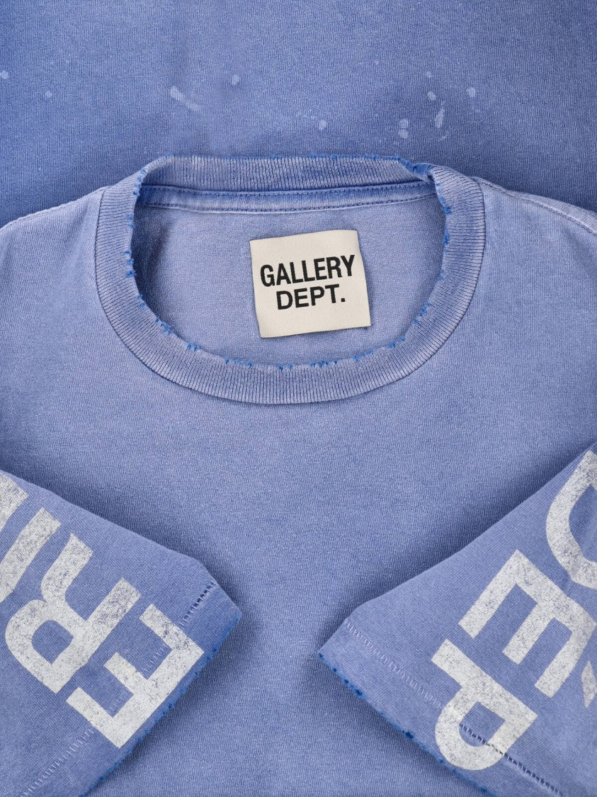 Gallery Dept. Cropped Short-Sleeved T-Shirt With Distressed Vintage Finish