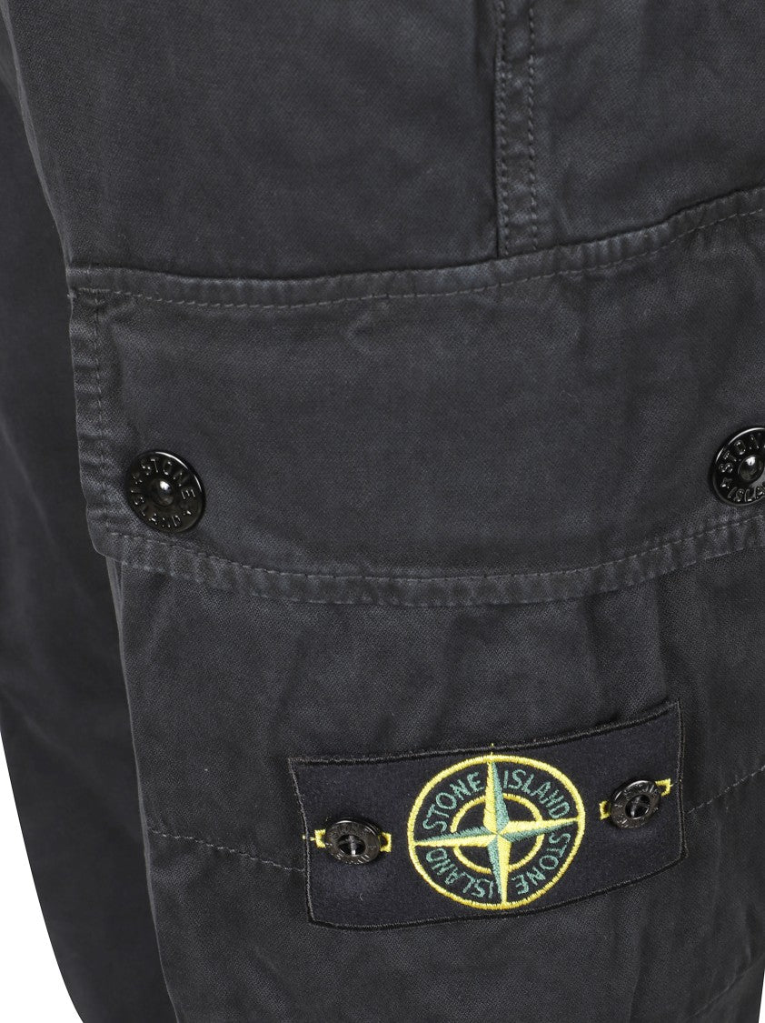 Stone Island Straight-Leg Cargo Trousers With Subtle Sheen And Functional Pockets