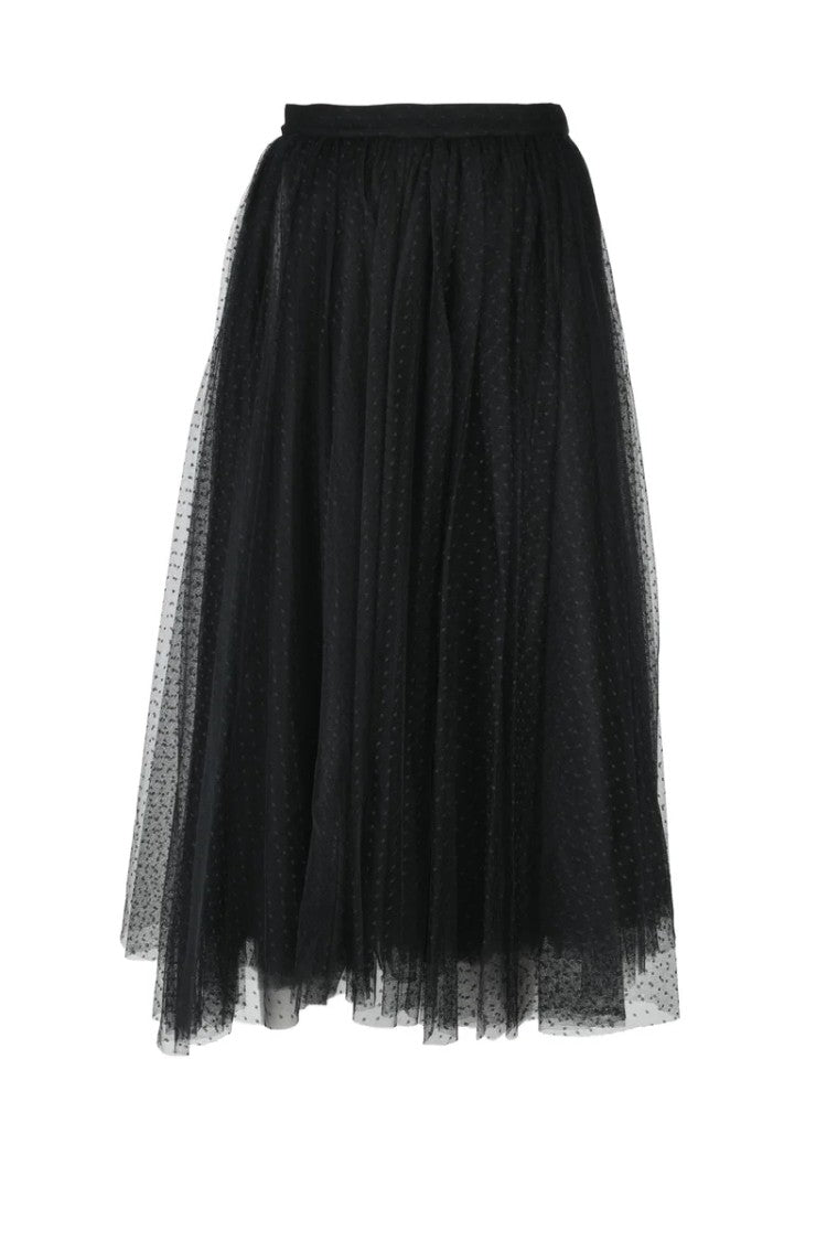 Elisabetta Franchi Tulle Skirt Black Polyester