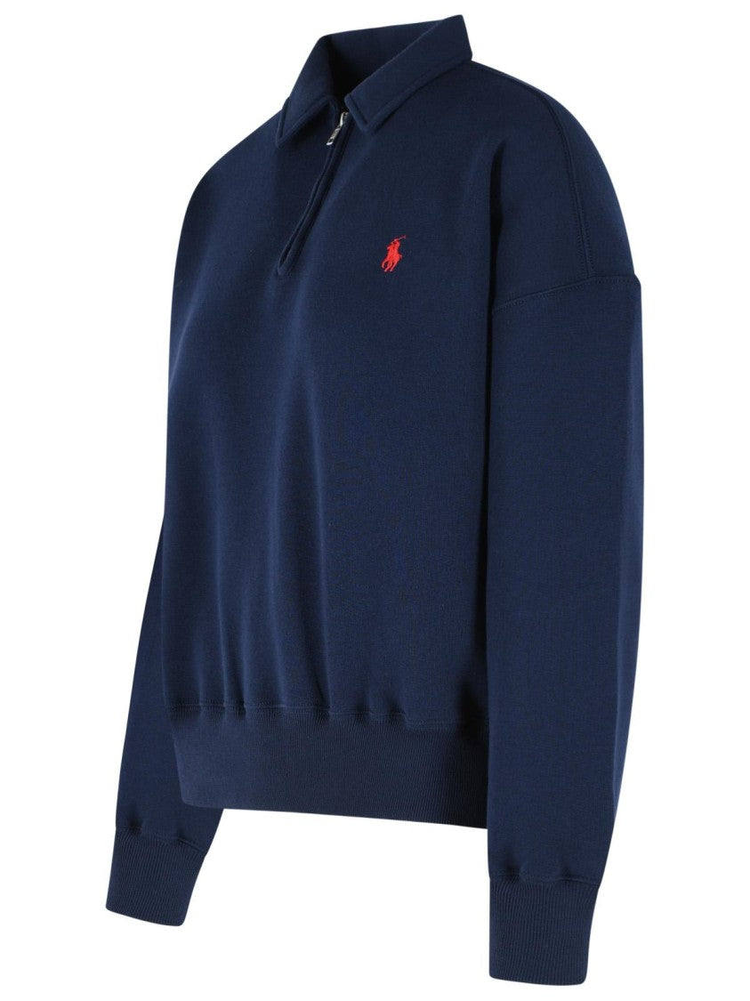 Polo Ralph Lauren Navy Cotton Blend Sweatshirt