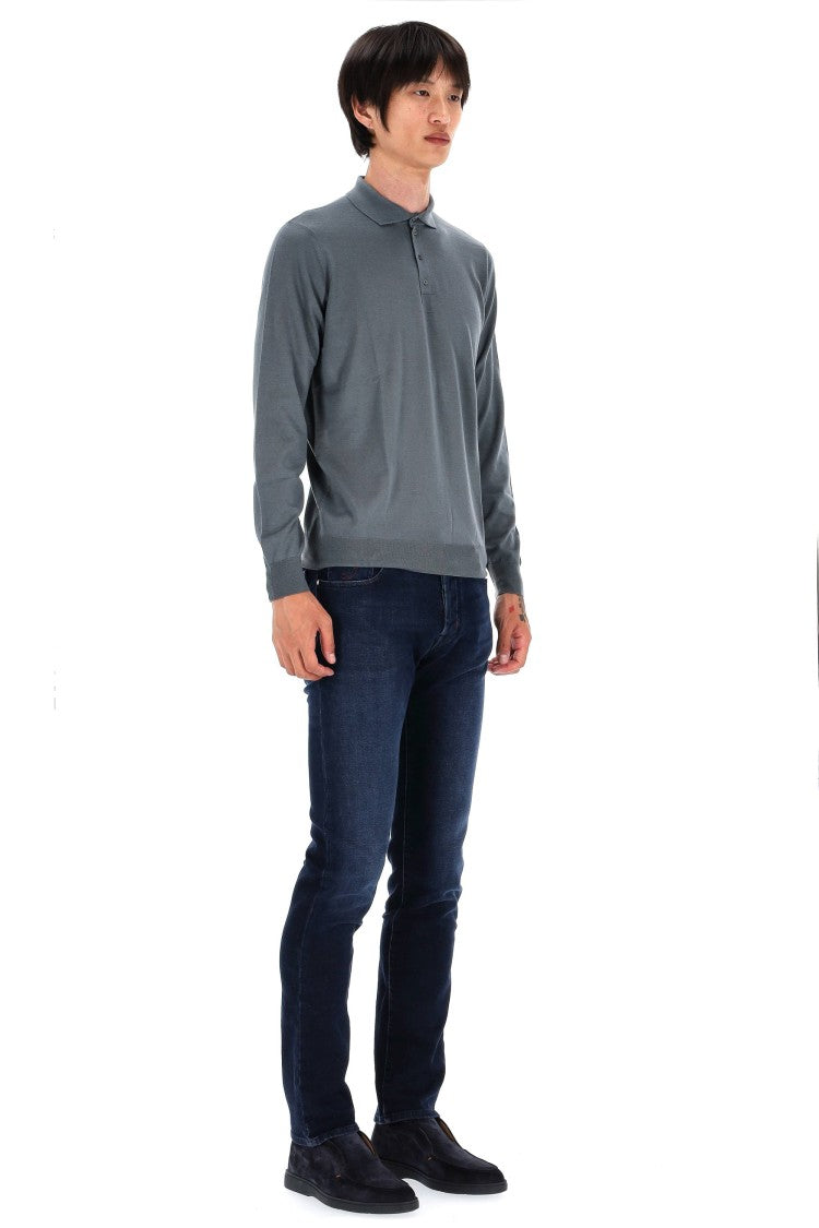 Drumohr Extrafine Super 140’S Wool Polo