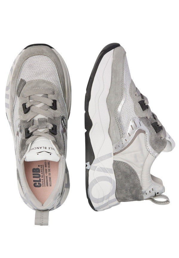 Voile Blanche Breathable Suede And Mesh Sneakers