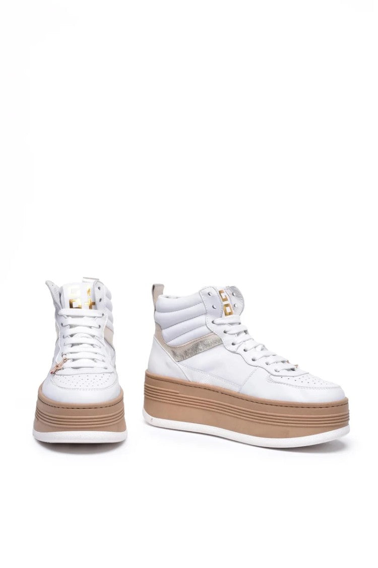 Gio + Wedge Basket Sneakers - White