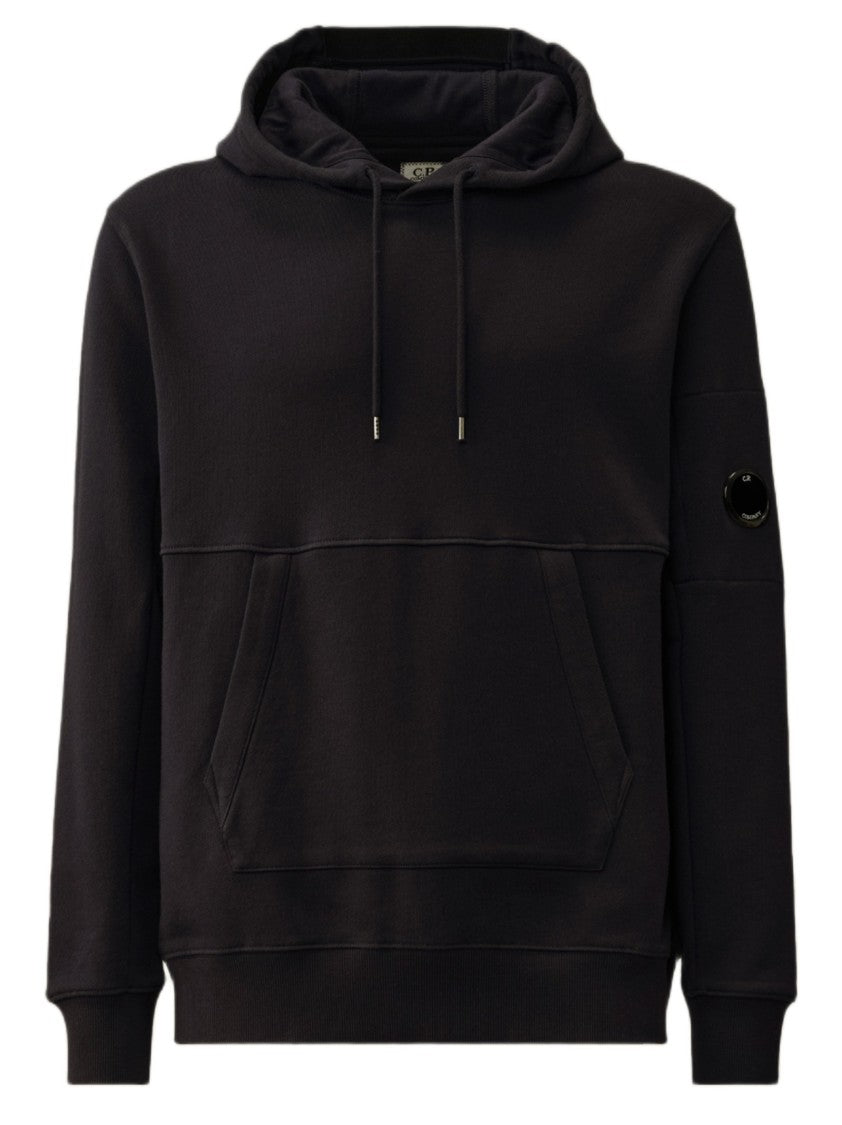 C.P. Company Diagonal Raised Fleece Hooded Sweatshirt With Iconic Lens Detail