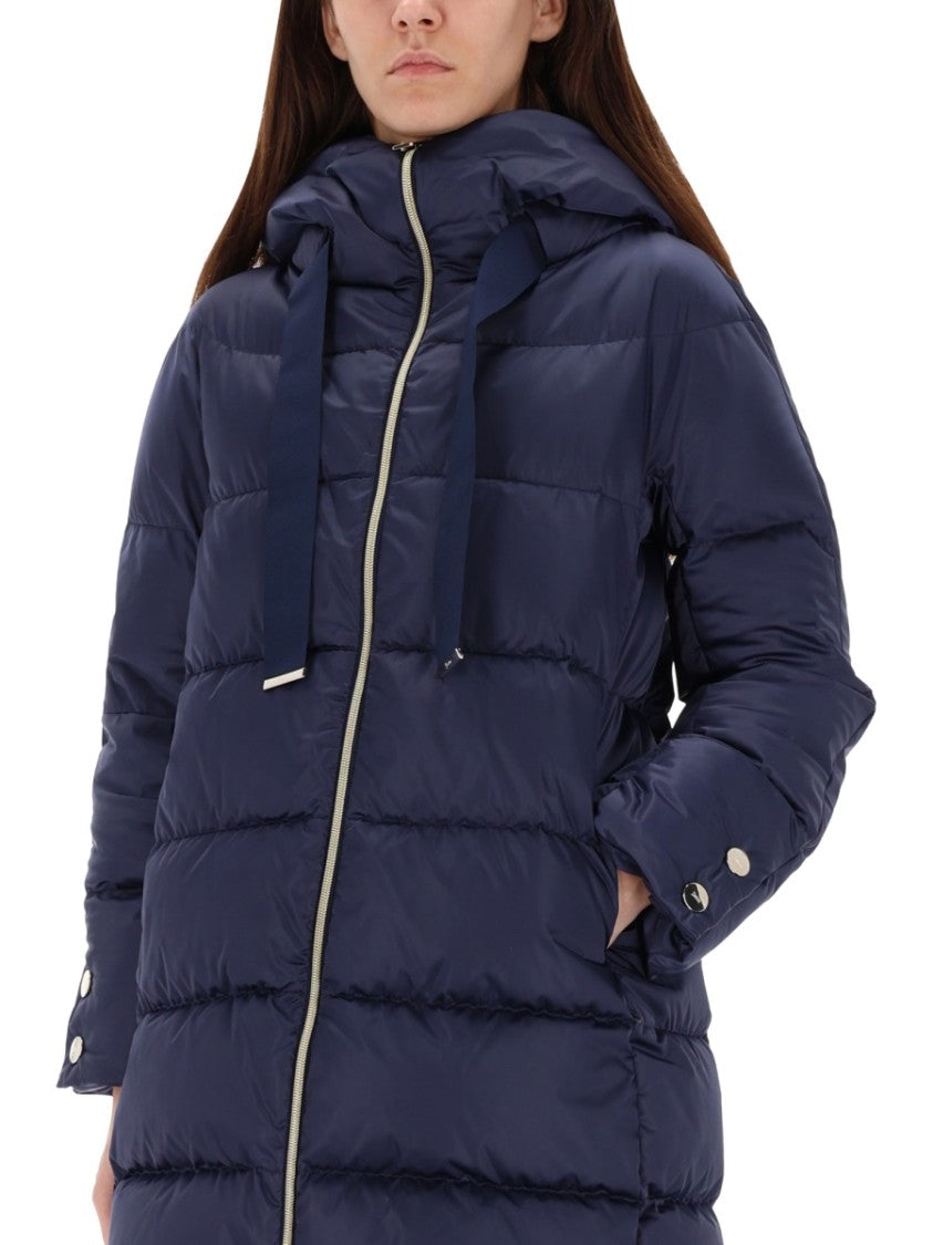 Herno A-Shaped Puffer Coat With Hood And Drawstrings