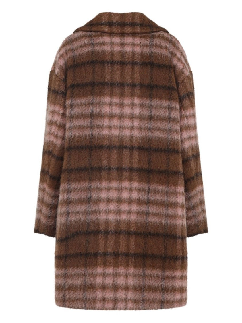 Moschino Checked Pattern Double-Breasted Coat