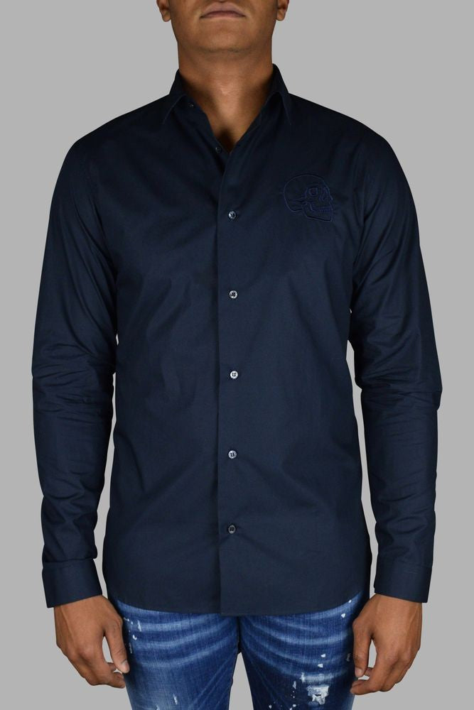 Philipp Plein Gold Cut Ls Skull Shirt