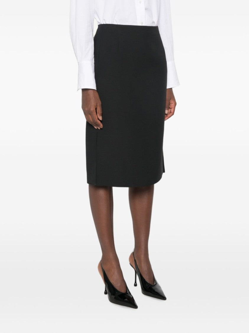Fendi Sleek Black Skirt With Minimalist Design