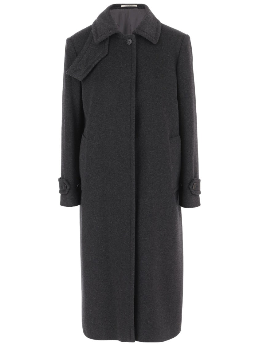 Tagliatore Dark Grey Cashmere Coat