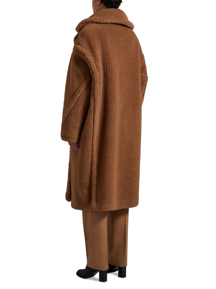 Max Mara Oversized Camel Coat With Textured Fabric