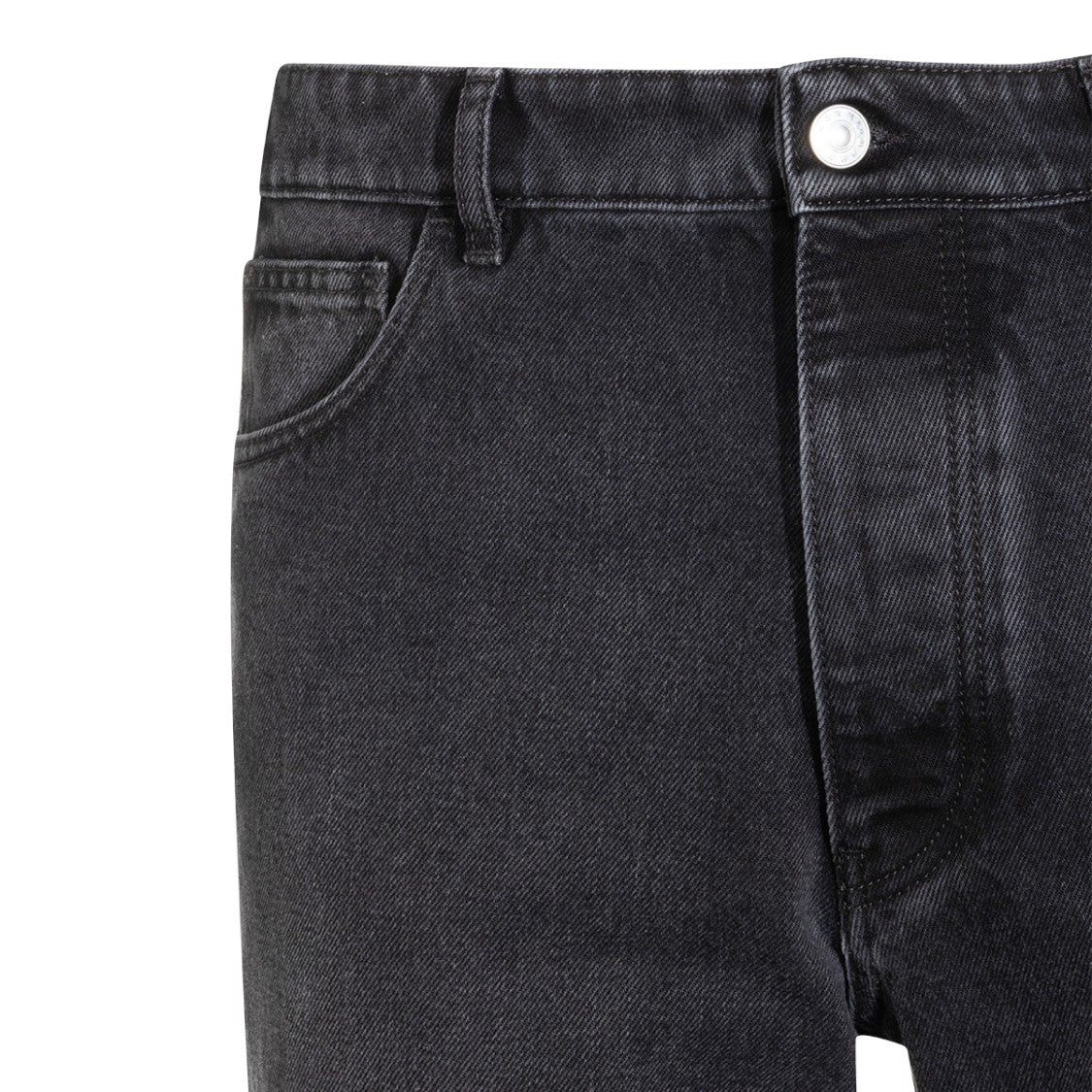 Marni Straight Leg Black Denim Jeans With Classic Five-Pocket Design