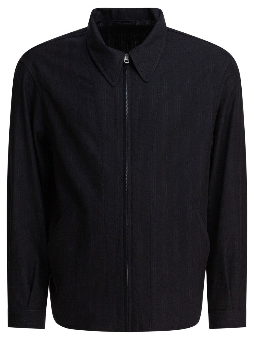 Kaptain Sunshine Wool-Silk Blend Jacket With Pinstripe Design