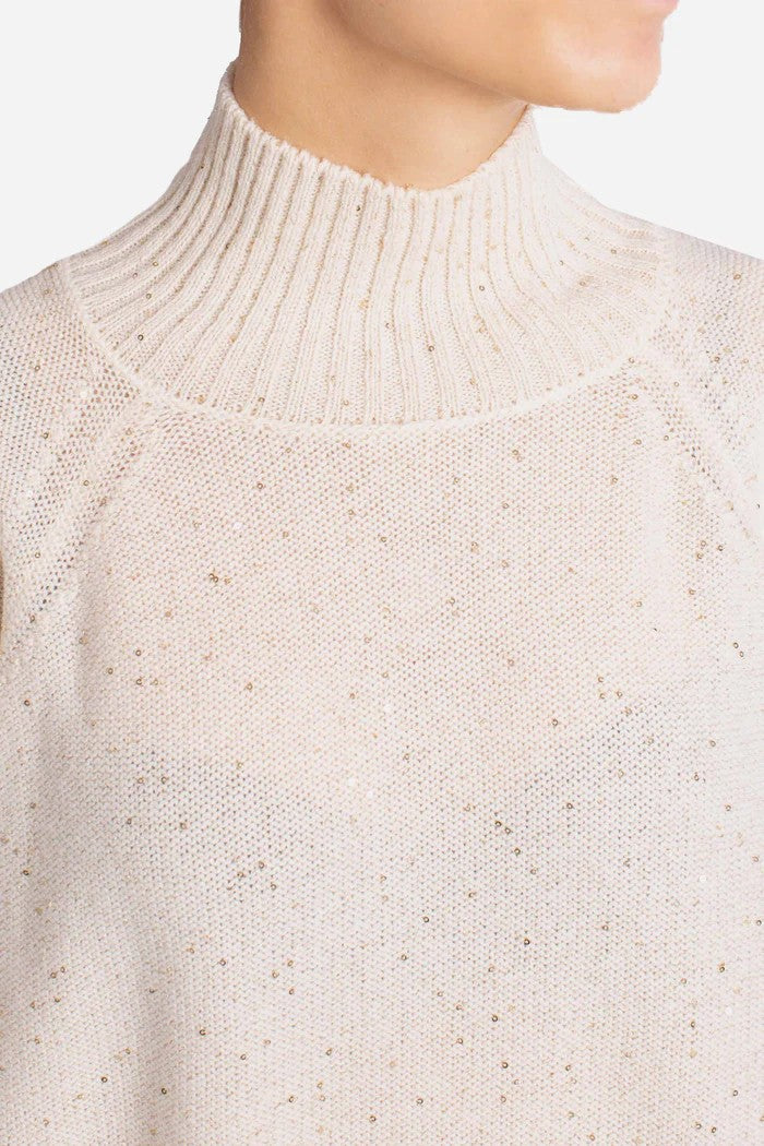 Paolo Fiorillo Capri High Ribbed Mock Neck Sweater