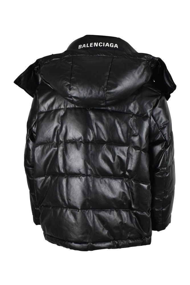 Balenciaga Quilted Down Jacket With Removable Hood
