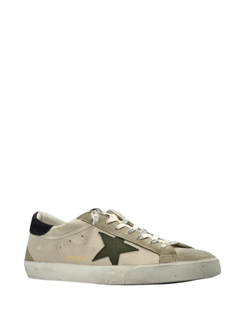 Golden Goose Iconic Low-Top Sneakers With Vintage Treatment And Suede Accents
