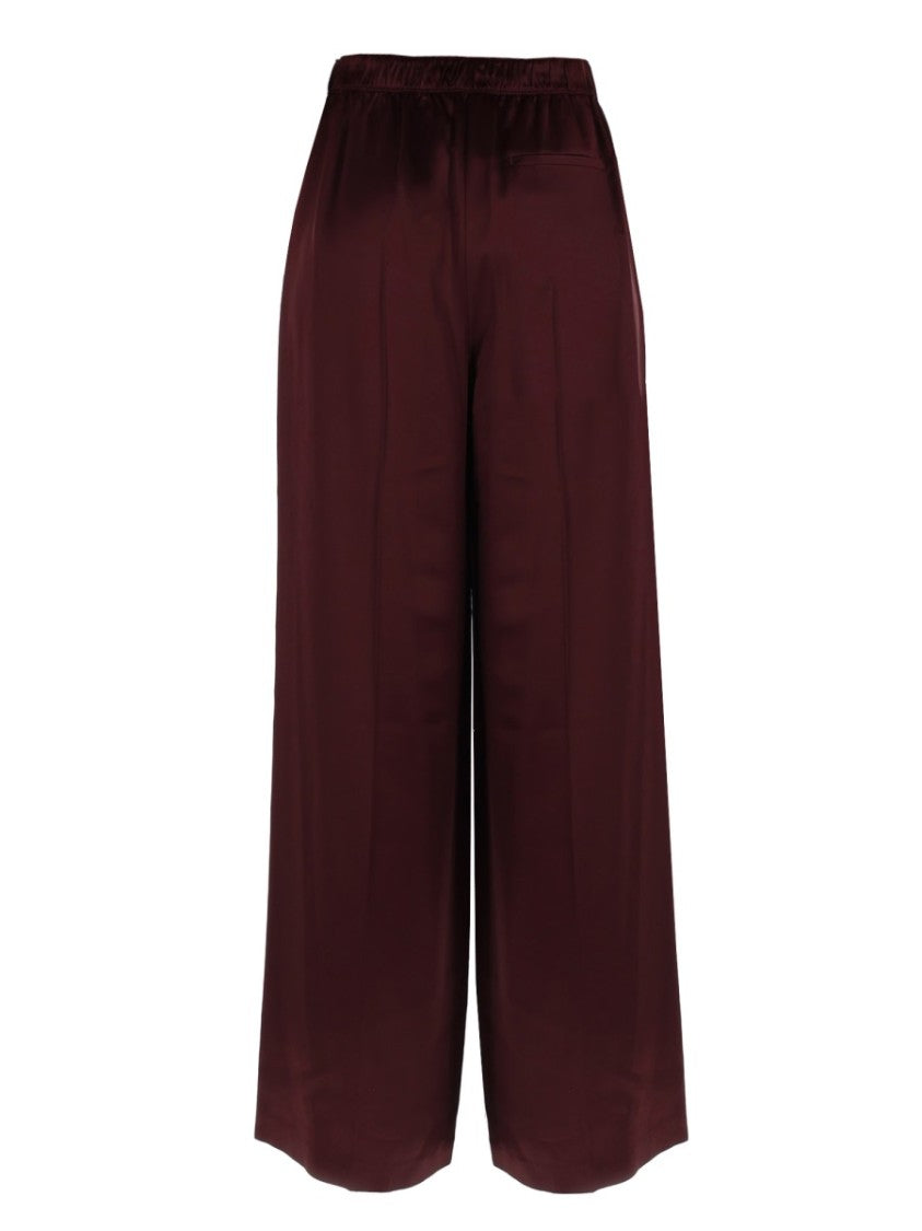 Tory Burch Wide-Leg Vertical Seams Viscose Trousers