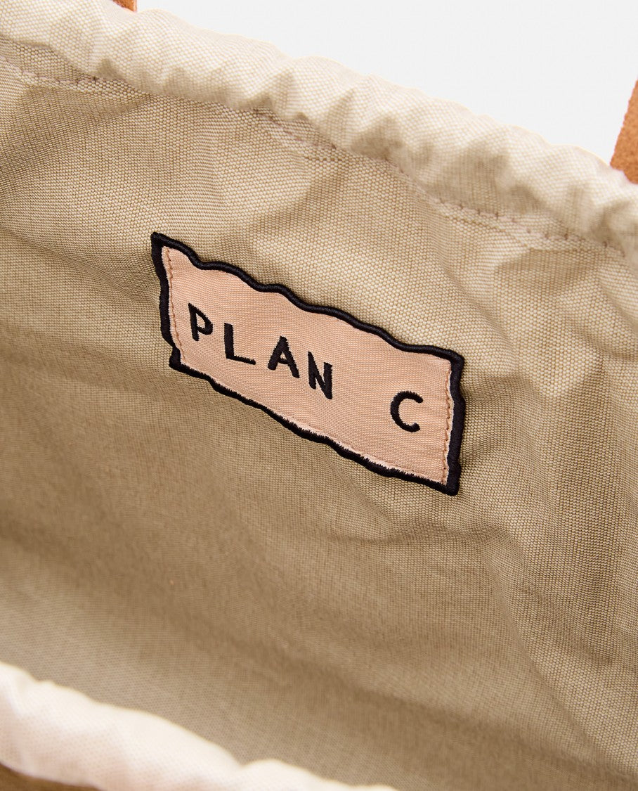 Plan C Woven Raffia Shopper Bag