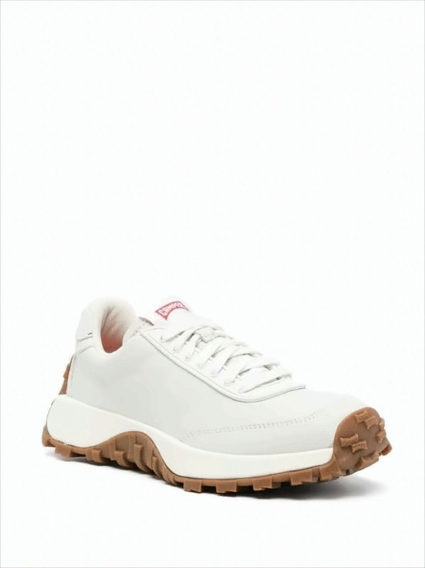 Camper White Nubuck And Textile Sneakers