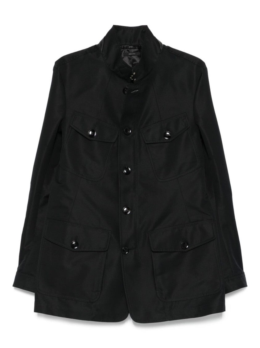 Tom Ford Tailored Black Jacket With Polo Collar