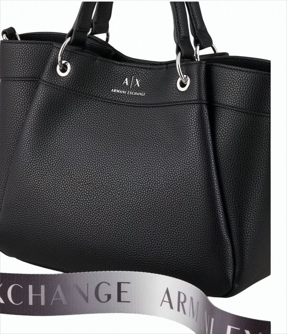 Armani Exchange Structured Shoulder Bag With Removable Gradient Strap