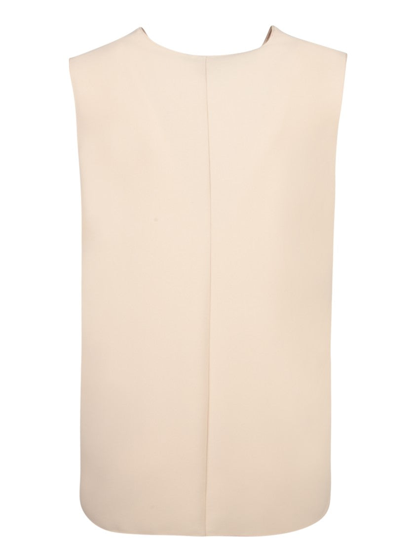 Blanca Vita Sleeveless Top With Deep V-Neckline