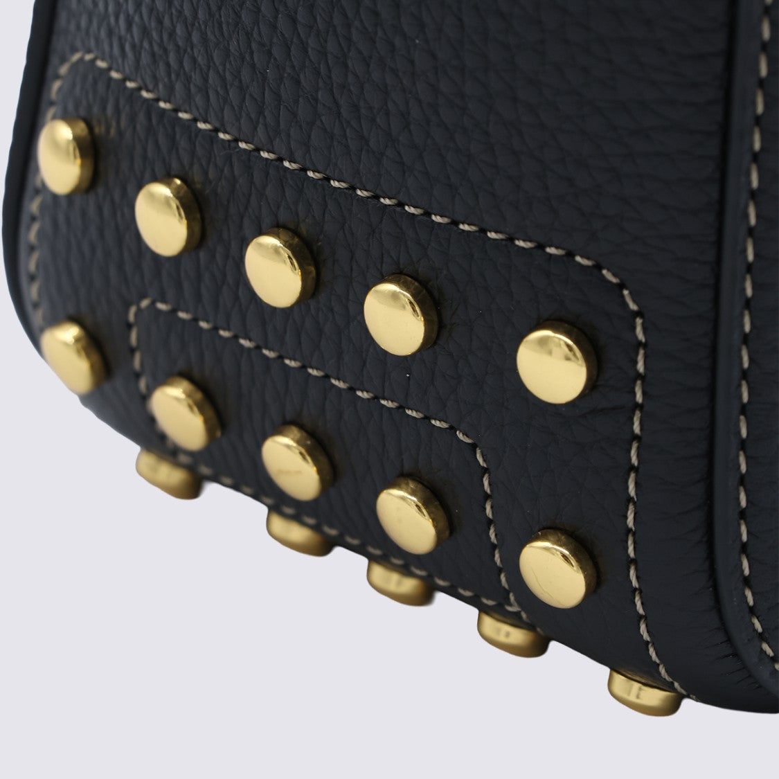 Tod's Structured Pebbled Shoulder Bag With Gold-Tone Accents