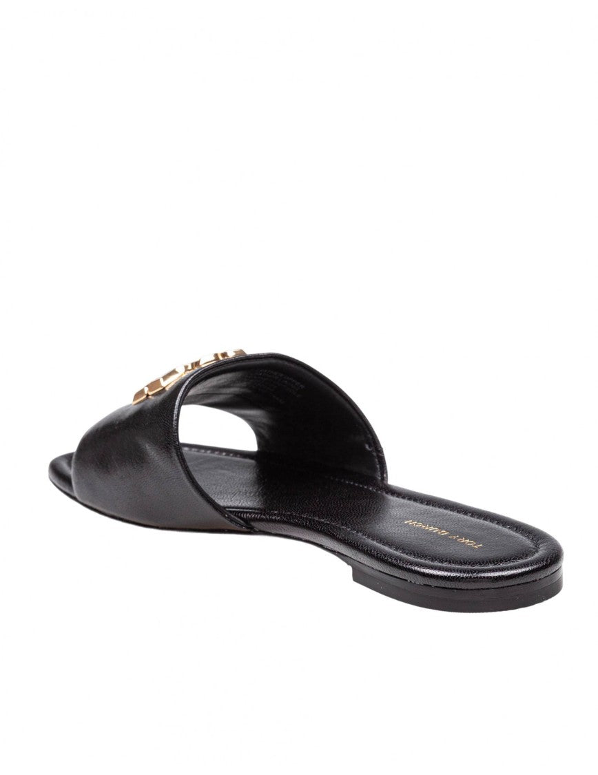 Tory Burch Eleanor Leather Slider Color Black