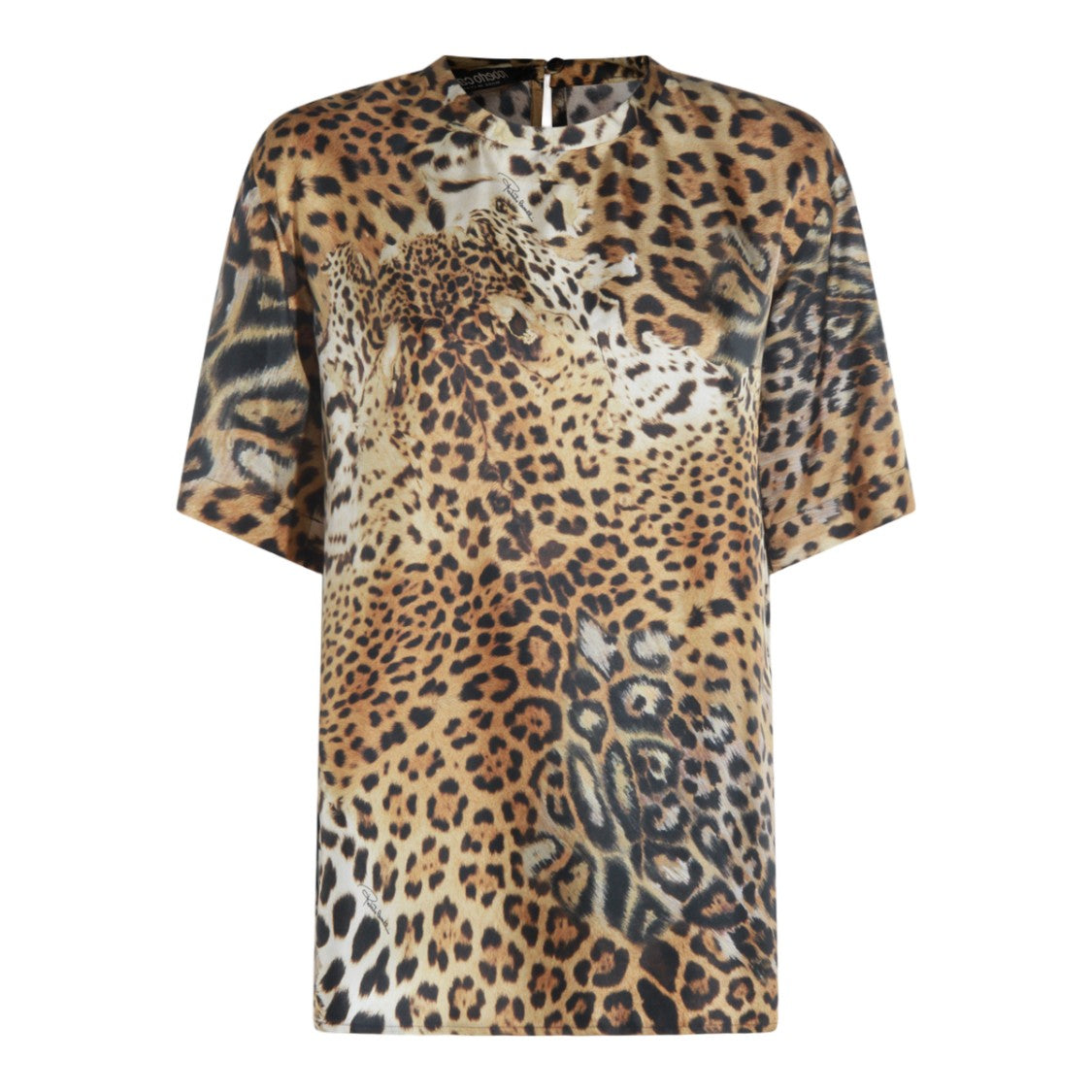 Roberto Cavalli Leopard Print Top With Relaxed Fit