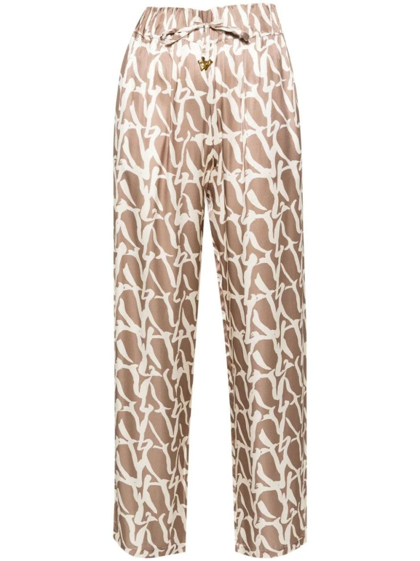 Aeron Silk Print Drawstring Pants