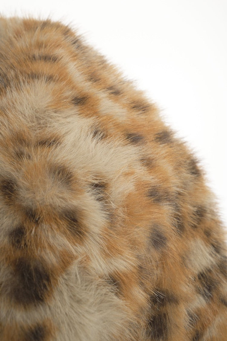 Munthe Teddy Jacket With Animal Print And Double-Breasted Closure