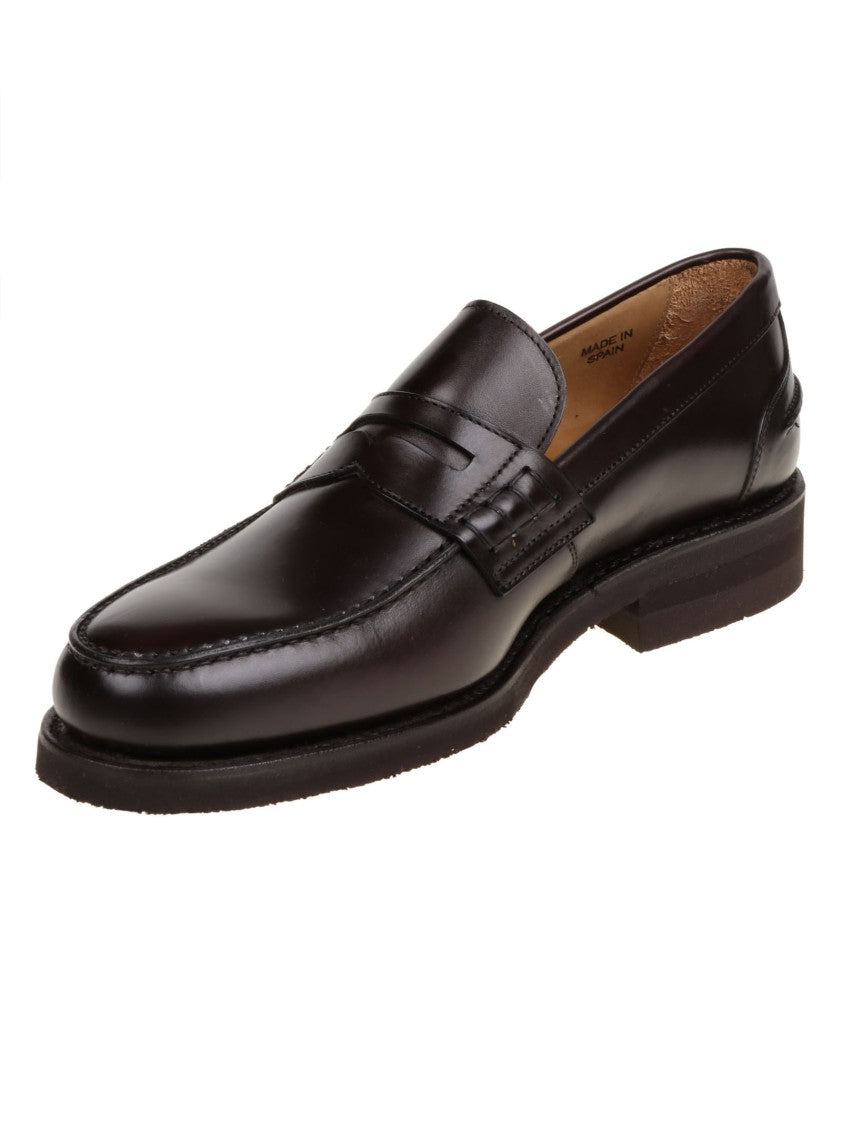 Berwick Brown Leather Moccasin Loafers With Refined Stitching