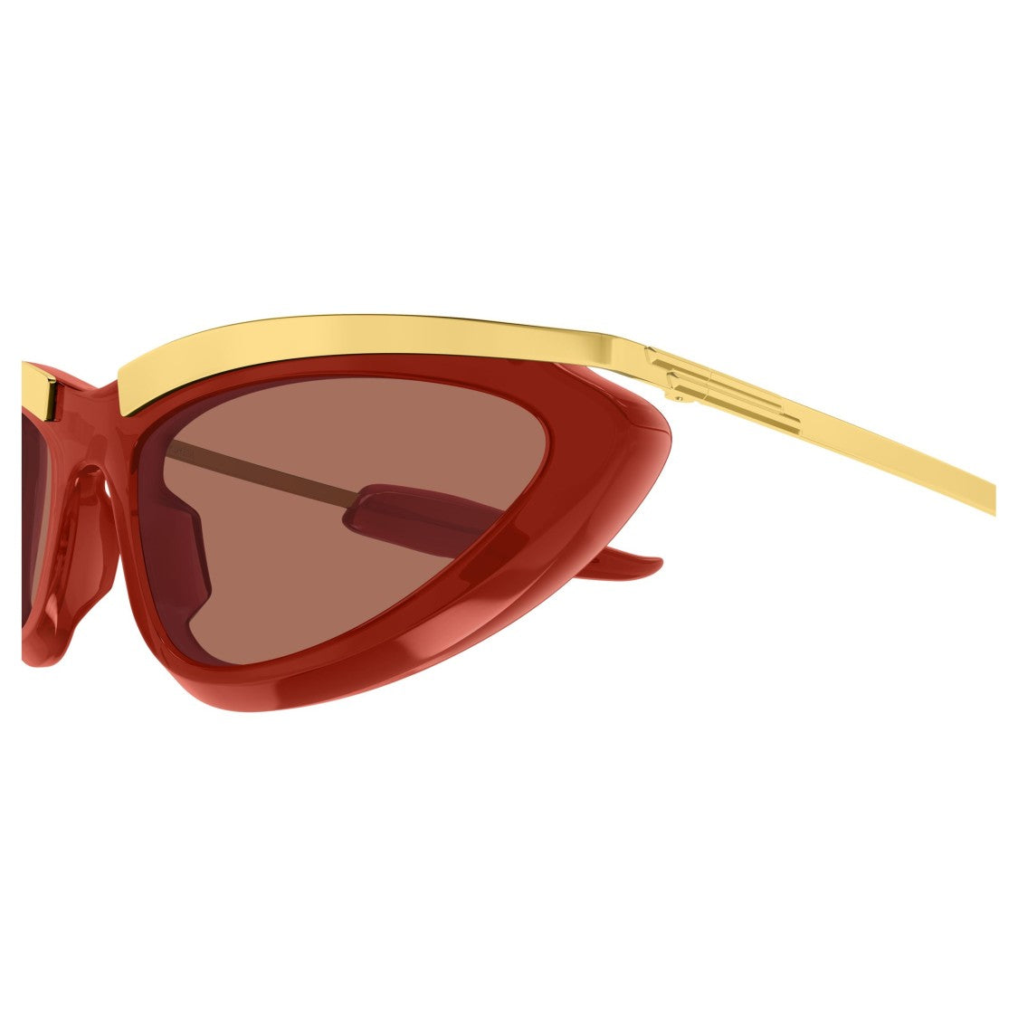 Bottega Veneta Red Bv1477s Bold Glossy Cat-Eye Sunglasses