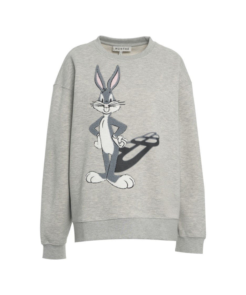 Munthe Distinctive Cartoon Print Oversized Sweatshirt