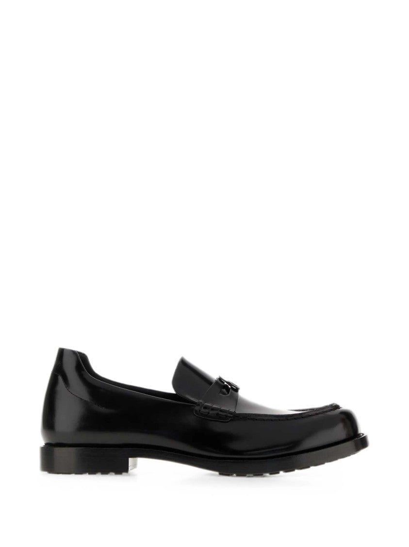 Balenciaga Black Leather Loafers