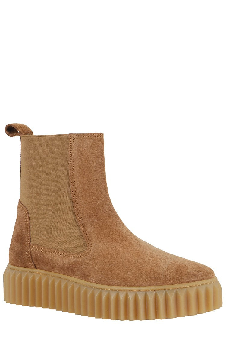 Voile Blanche Ankle-High Brown Suede Boots