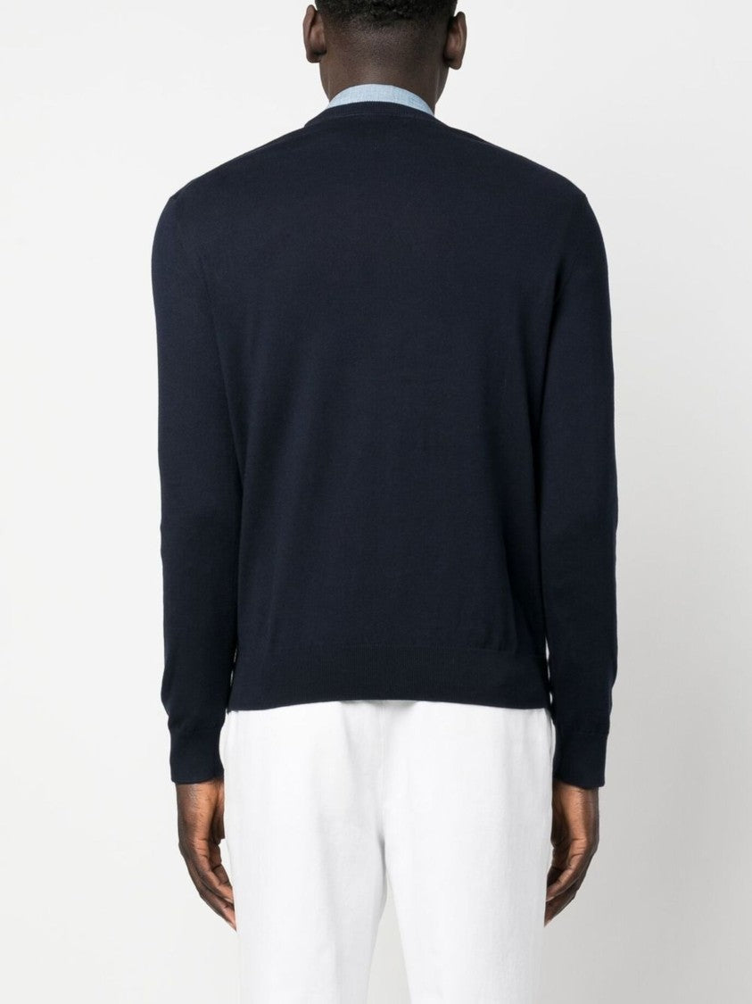 Polo Ralph Lauren Dark Navy Sweater Crew Neck Cotton Sweater