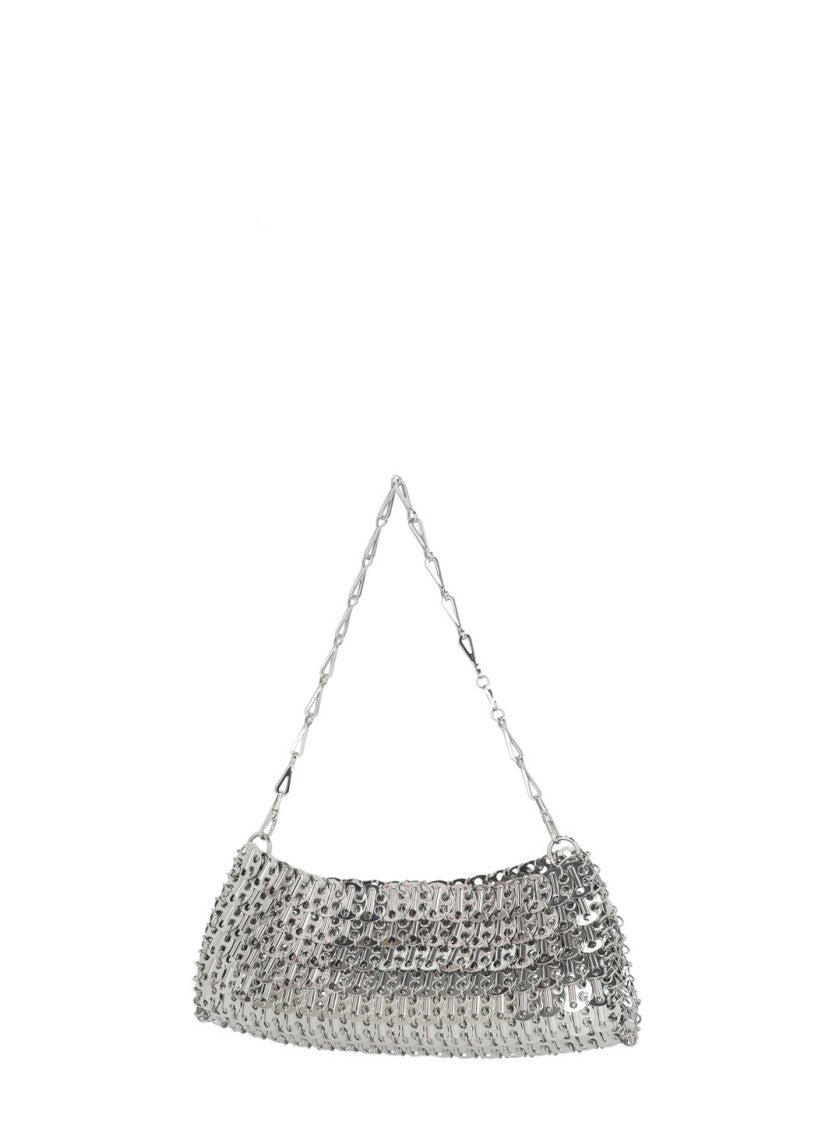 Rabanne Interlinked Steel Mesh Clutch Bag With Removable Chain Strap