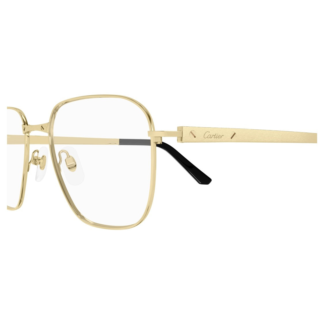 Cartier Ct0553o Square Shape Gold-Toned Titanium Eyeglasses