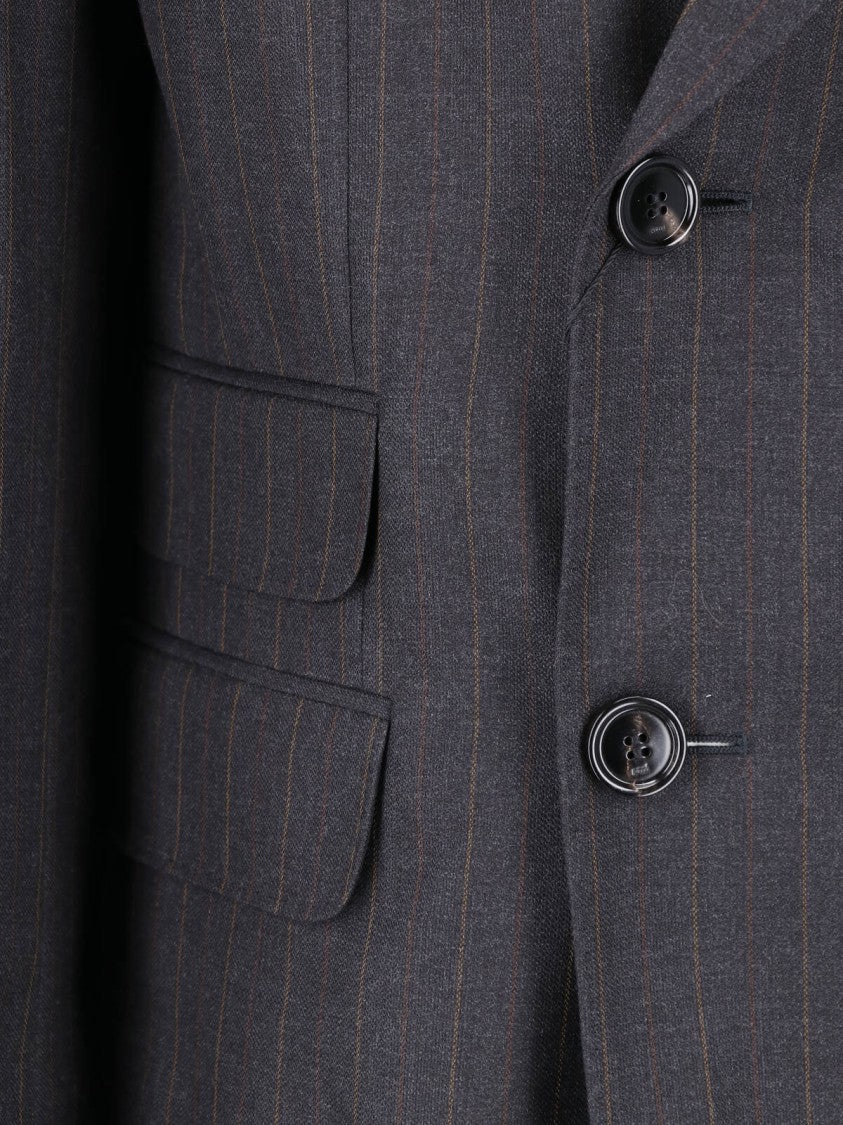 Ami Paris Double-Breasted Virgin Wool Blazer With Notch Lapel