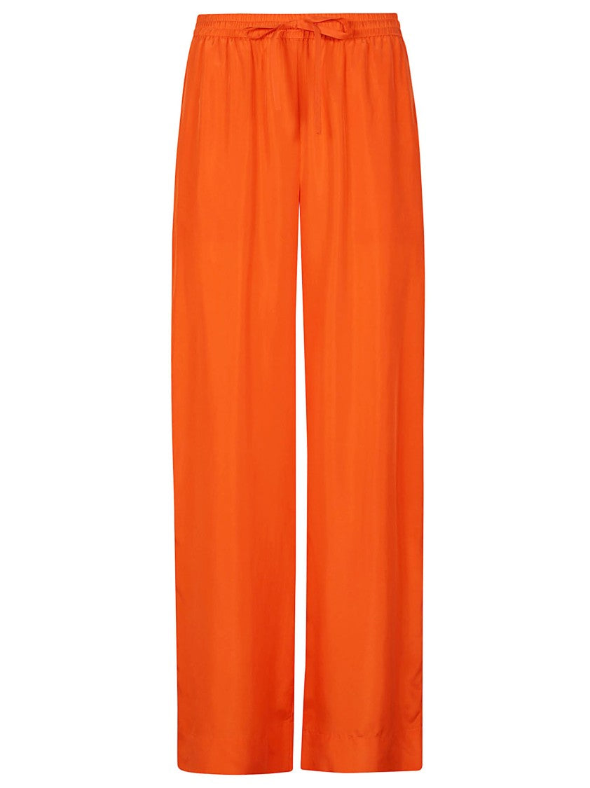 P.A.R.O.S.H. Wide-Leg Silk Pants With Drawstring Waistband