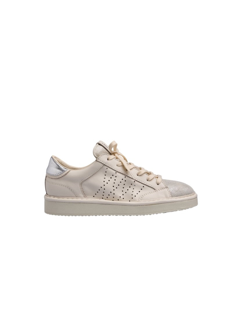 Panchic Ivory Nappa Leather Antibacterial Leather Sneakers