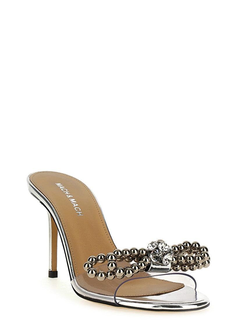 Mach & Mach Stud Bow' Sandals