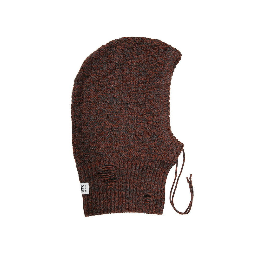 Mm6 By Maison Margiela Waffle-Knit Balaclava With Drawstrings